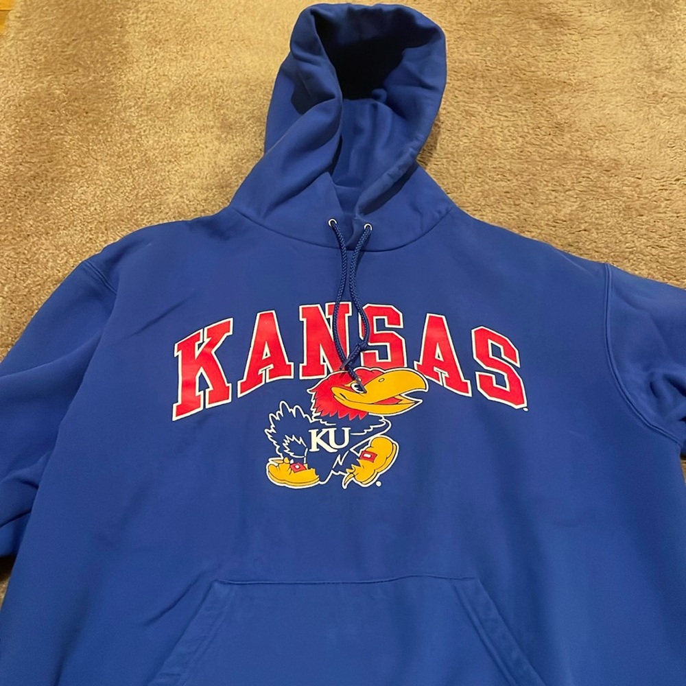 Champion University of Kansas Jayhawks Hoodie Size Medium